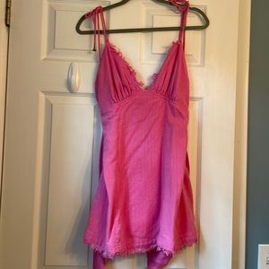 NWOT Free People Pink Dress with Tie Back Size Small